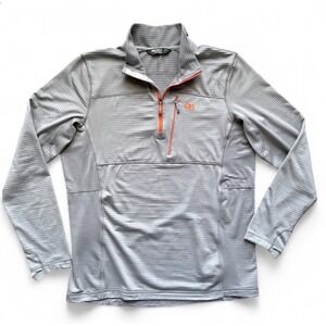 Outdoor Research Men's Vigor 1/4 Zip Grid Fleece Pullover Grey Outdoors Sz Large